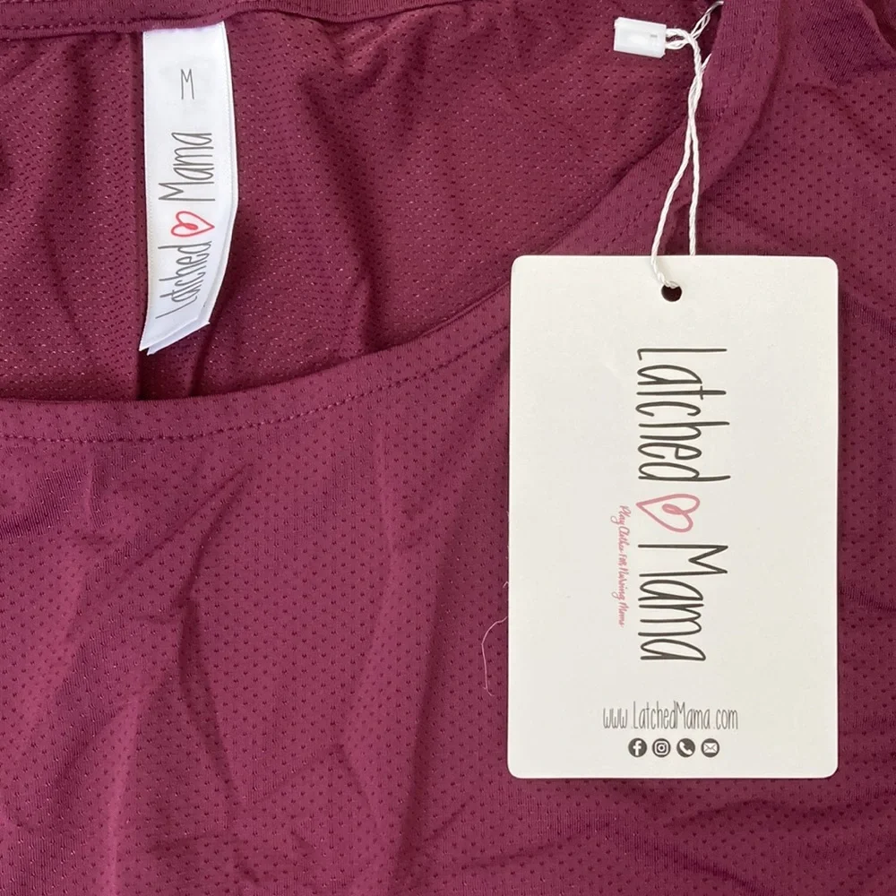 Latched Mama Side Access Mesh Nursing Tank Top - Picture 2 of 3